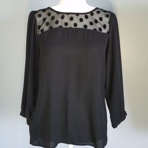 Ann Taylor Loft black blouse